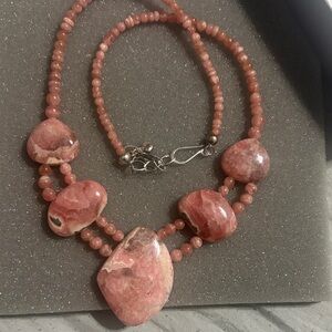 Elegant Pink Stone Necklace